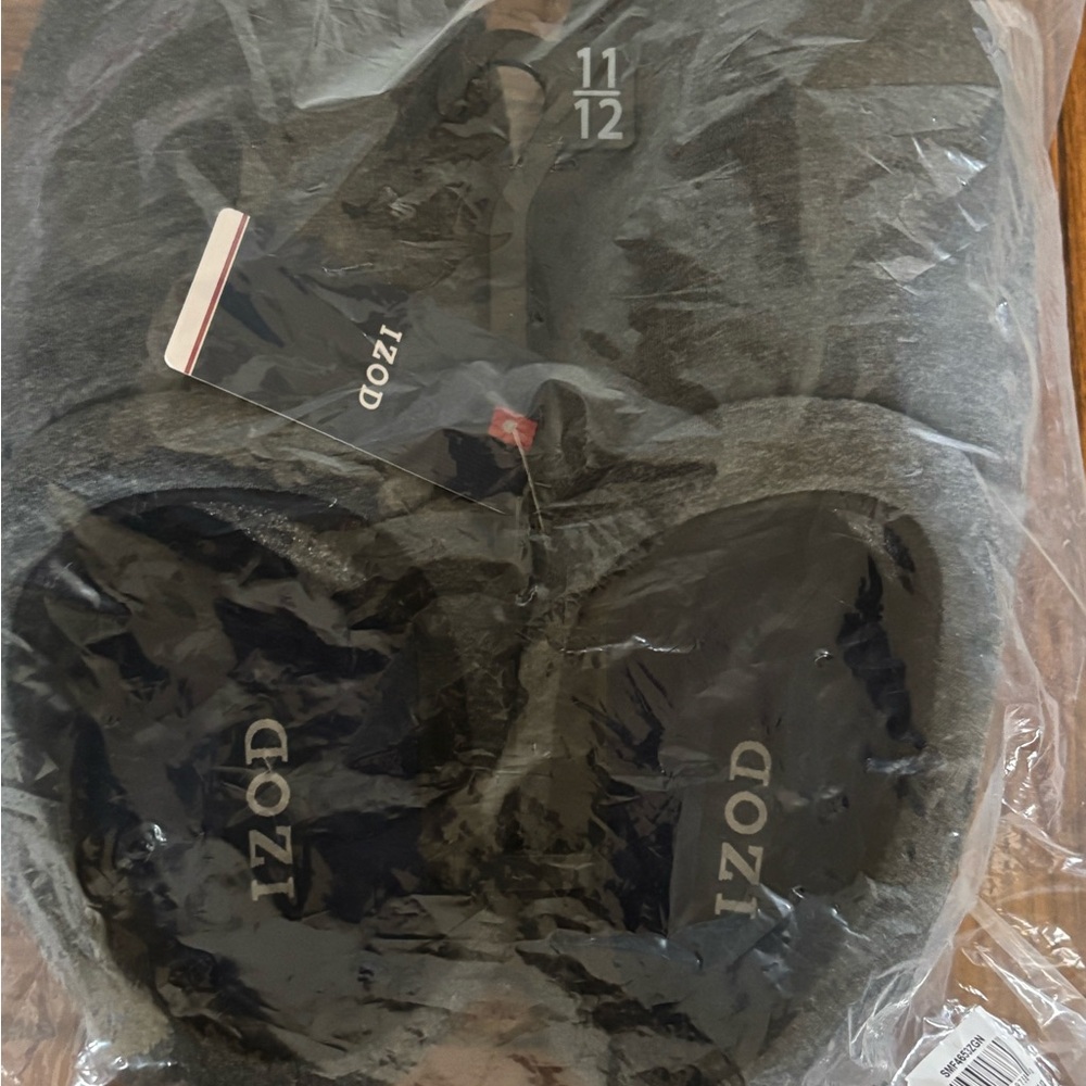 IZOD Men's‎ Gray Slippers NEW Sz 11/12